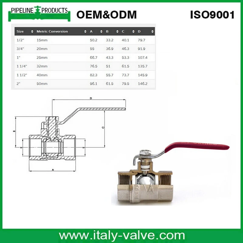 Cw617n Brass Forged Female Brass Ball Valve (AV1002)